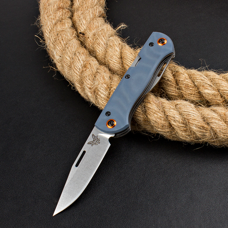 Benchmade 317 Weekender 2-Blade Knife 2.75" Satin S30V Clip Point and Drop Point Folding Blades, G10 Handles