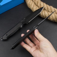 Benchmade 140BK Straight Knife Fixed Blade 3.85" 154CM Tanto Blade, Aluminum Alloy Handles