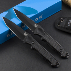 Benchmade 140BK Straight Knife Fixed Blade 3.85" 154CM Tanto Blade, Aluminum Alloy Handles