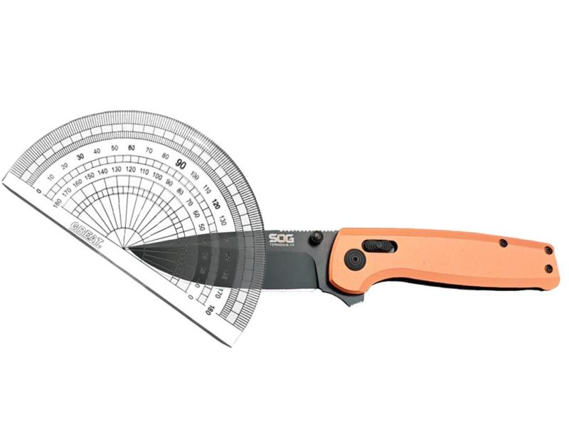SOG Terminus XR Flipper Knife 2.95" Stonewashed D2 Clip Point Blade, Aluminum Alloy Handles