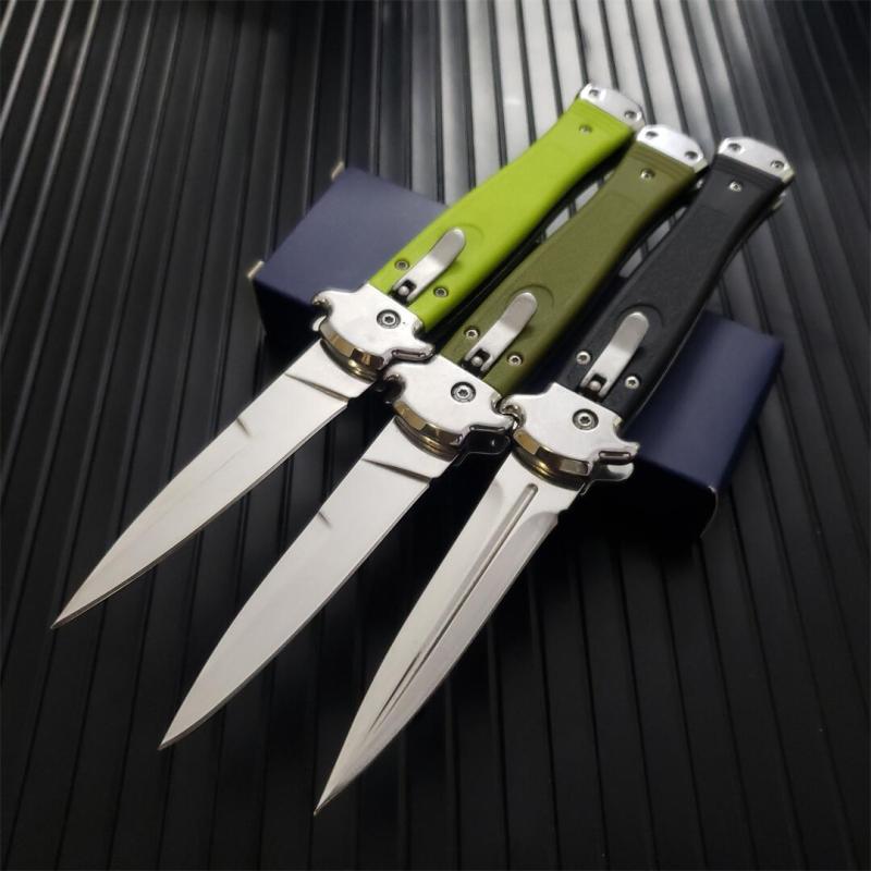 Italy AKC 5 Models Godfather Stiletto Mafia OTF AUTO Knife 3.5" 440c Steel Blade, Nylon Fiber Handles