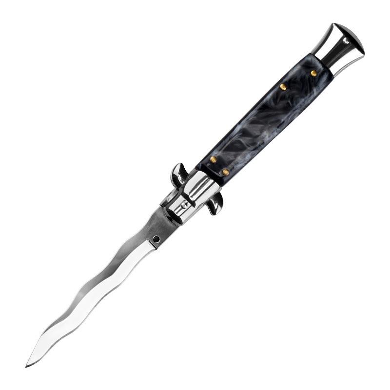 Italy 9'' AKC 12Models Knifes Kriss Godfather Stiletto Mafia OTF AUTO Knife 3.77" 440c Steel Blade, Acrylic Handles