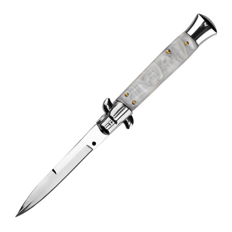 Italy AKC 13Models KnivesGodfather Stiletto Mafia OTF AUTO Knife 3.77" 440c Steel Blade, Acrylic Handles