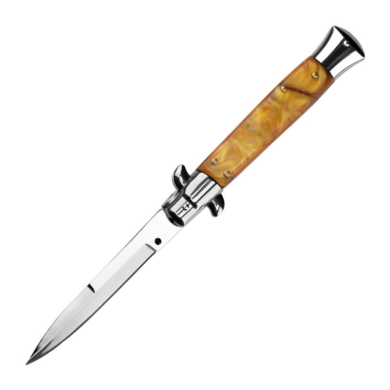Italy AKC 13Models KnivesGodfather Stiletto Mafia OTF AUTO Knife 3.77" 440c Steel Blade, Acrylic Handles