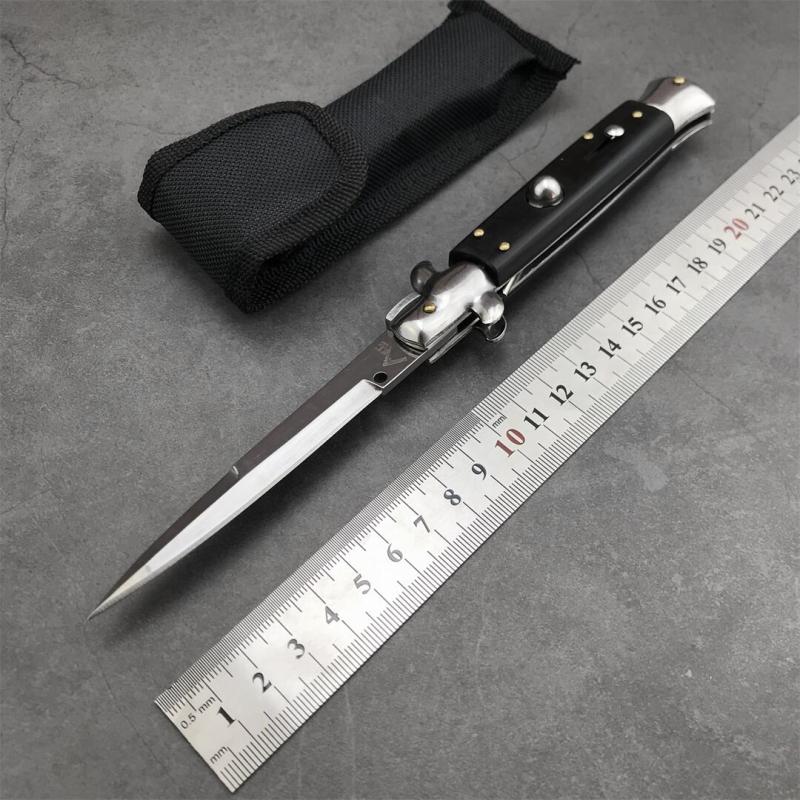 Italy 9'' AKC 4Models Godfather Stiletto Mafia OTF AUTO Knife 4.01" 440c Steel Blade, Acrylic Handles