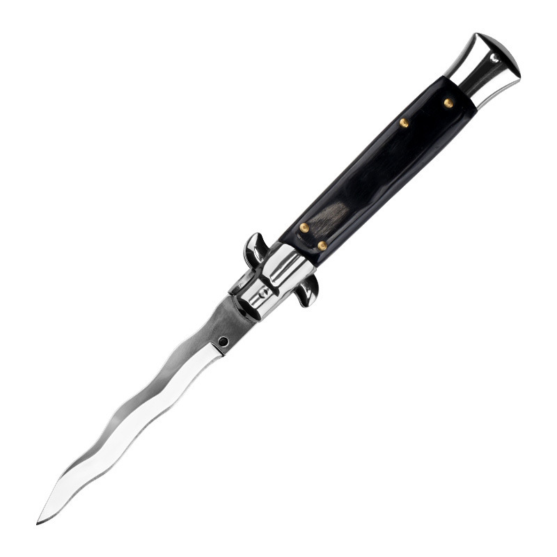 Italy 9'' AKC 12Models Knifes Kriss Godfather Stiletto Mafia OTF AUTO Knife 3.77" 440c Steel Blade, Acrylic Handles