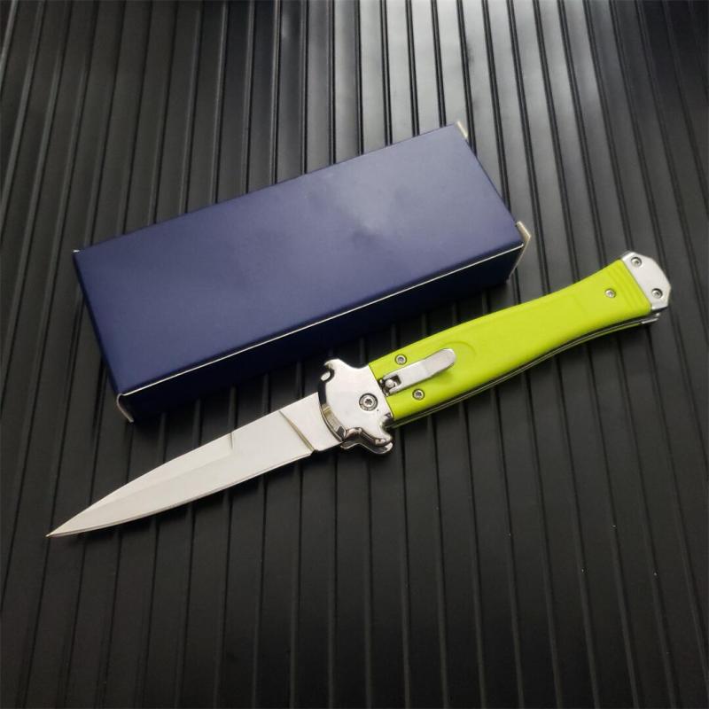 Italy AKC 5 Models Godfather Stiletto Mafia OTF AUTO Knife 3.5" 440c Steel Blade, Nylon Fiber Handles