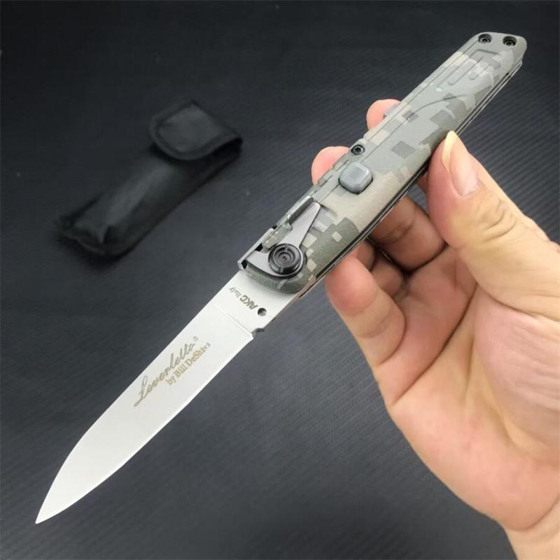 Italy AKC 7.8'' 4Models Knifes Godfather Stiletto Colt OTF AUTO 3.34" 440c Steel Blade, Nylon Fiber Handles