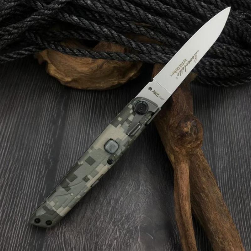 Italy AKC 7.8'' 4Models Knifes Godfather Stiletto Colt OTF AUTO 3.34" 440c Steel Blade, Nylon Fiber Handles