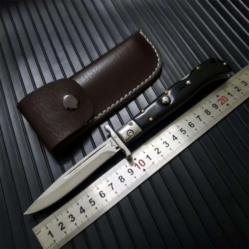 Italy AKC 9'' Acrylic Handles 4ModelsGodfather Stiletto Mafia OTF AUTO Knife 3.54" 440c Steel Blade