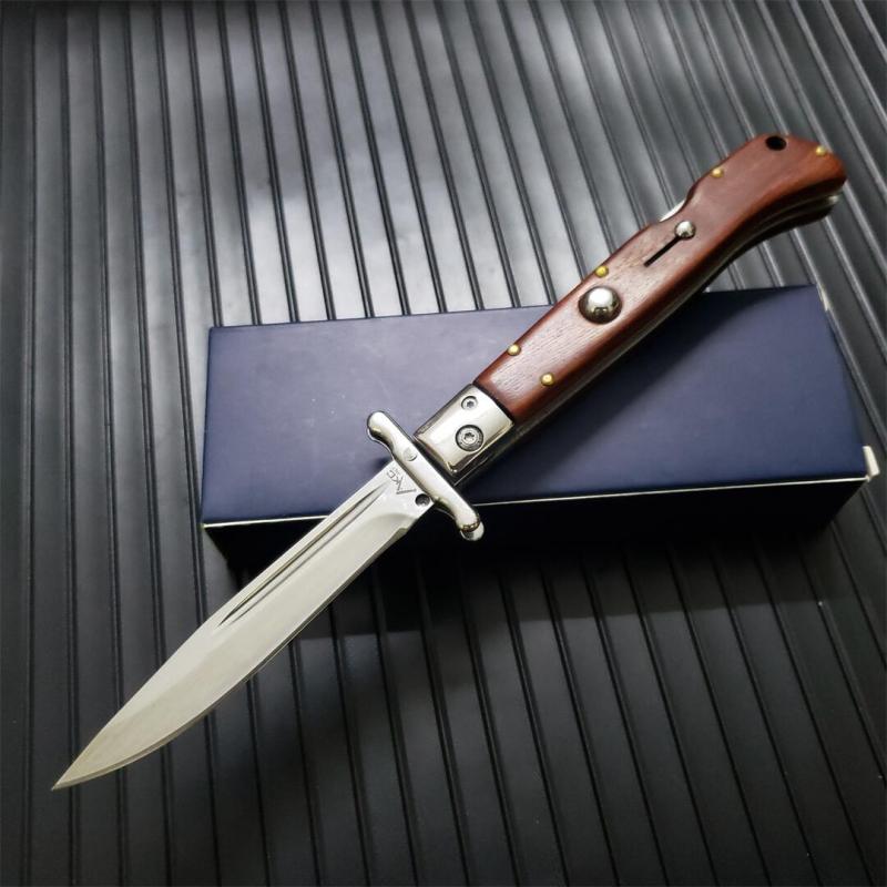 Italy AKC 9'' Acrylic Handles 4ModelsGodfather Stiletto Mafia OTF AUTO Knife 3.54" 440c Steel Blade