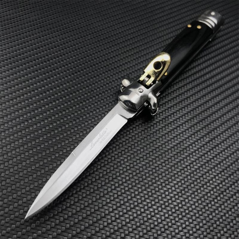 Italy Classical 7.48'' AKC OTF AUTO Knife 3.07" 440C Steel Blade, Color wood Handles