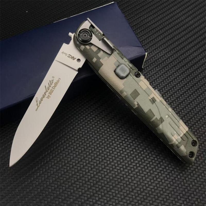 Italy AKC 7.8'' 4Models Knifes Godfather Stiletto Colt OTF AUTO 3.34" 440c Steel Blade, Nylon Fiber Handles