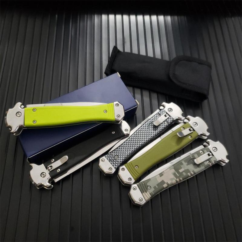 Italy AKC 5 Models Godfather Stiletto Mafia OTF AUTO Knife 3.5" 440c Steel Blade, Nylon Fiber Handles