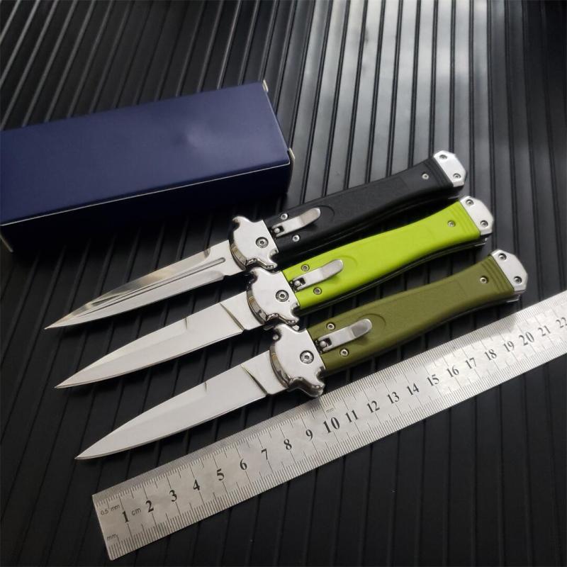 Italy AKC 5 Models Godfather Stiletto Mafia OTF AUTO Knife 3.5" 440c Steel Blade, Nylon Fiber Handles