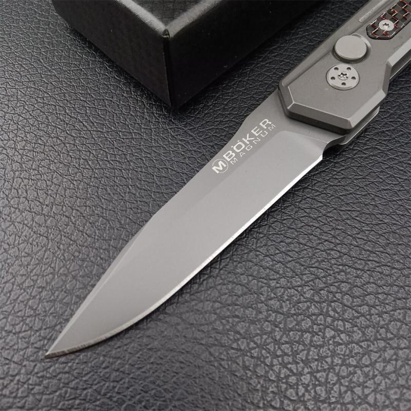 Boker MAGUNM AUTO Folding Knife 3.15" 440A Blade, 420+Carbon Fiber Handles