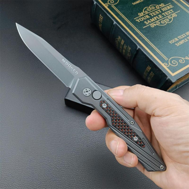 Boker MAGUNM AUTO Folding Knife 3.15" 440A Blade, 420+Carbon Fiber Handles