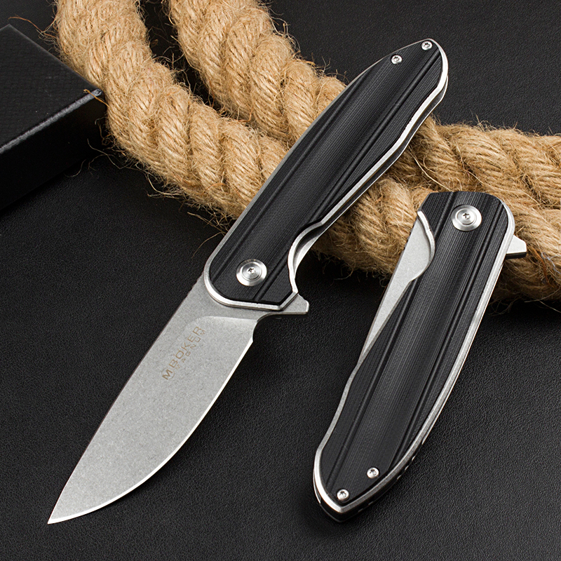 Boker MAGUNM Flipper Folding Knife 3.54" 440A Satin Blade, G10 Handles