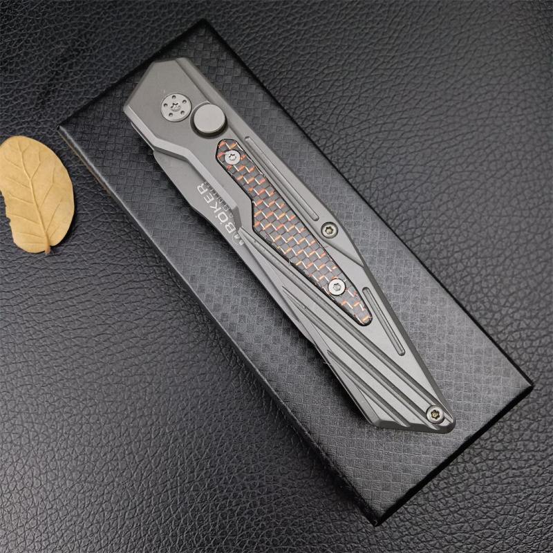 Boker MAGUNM AUTO Folding Knife 3.15" 440A Blade, 420+Carbon Fiber Handles