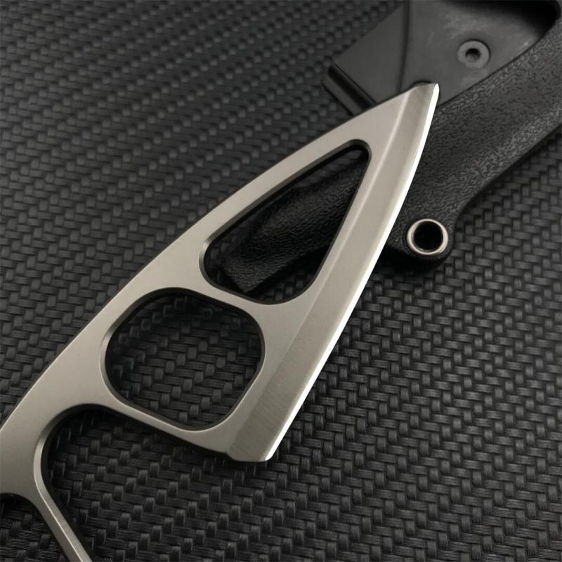 Boker Plus Fixed Blade Knife 2.95" 440C Satin Blade, Steel Handles