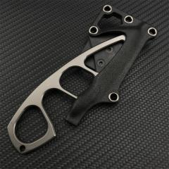 Boker Plus Fixed Blade Knife 2.95" 440C Satin Blade, Steel Handles