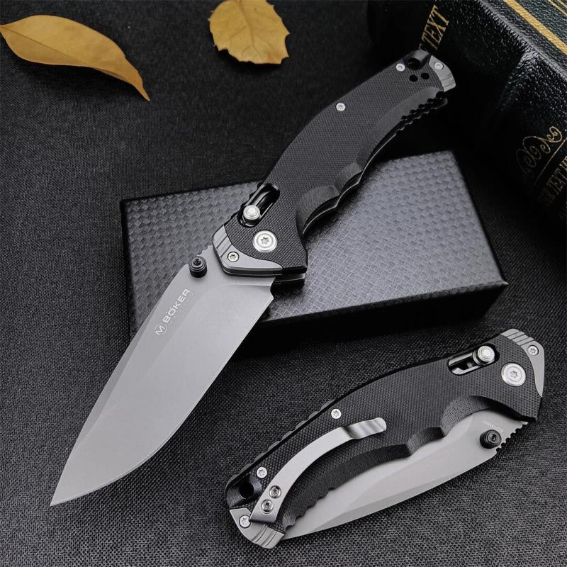 Boker MAGUNM Flipper Folding Knife 3.46" 8Cr14mov Satin Blade, G10 Handles