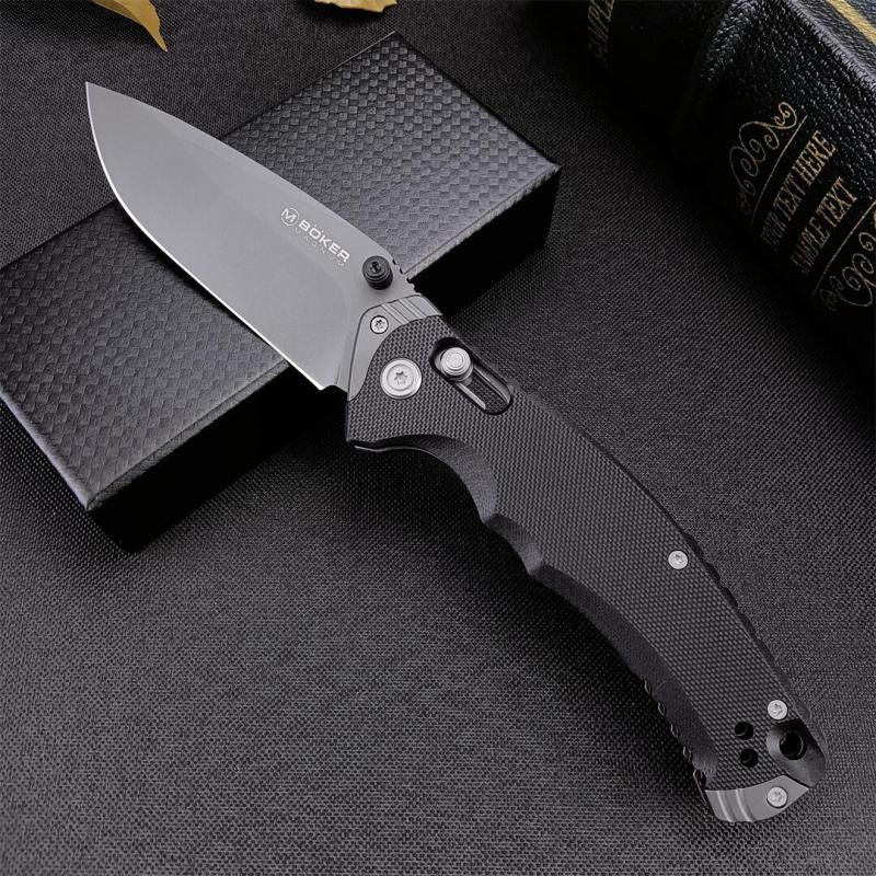 Boker MAGUNM Flipper Folding Knife 3.46" 8Cr14mov Satin Blade, G10 Handles