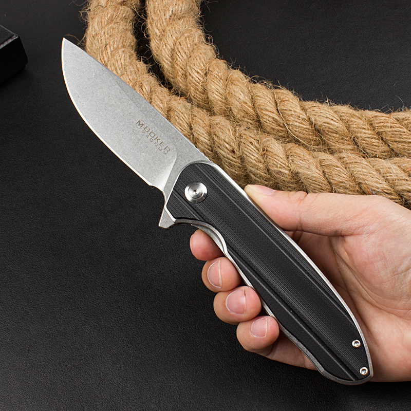 Boker MAGUNM Flipper Folding Knife 3.54" 440A Satin Blade, G10 Handles