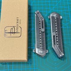 Todd Begg Knives 3.58" S35VN Blade Double Edge Dagger,Carbon Fiber+TC4 Handles