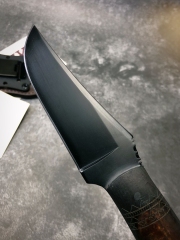 WK Belt Knife 4.72" 80crv2 Fixed Blade, Maple Handles, Lined Kydex Leather Sheath