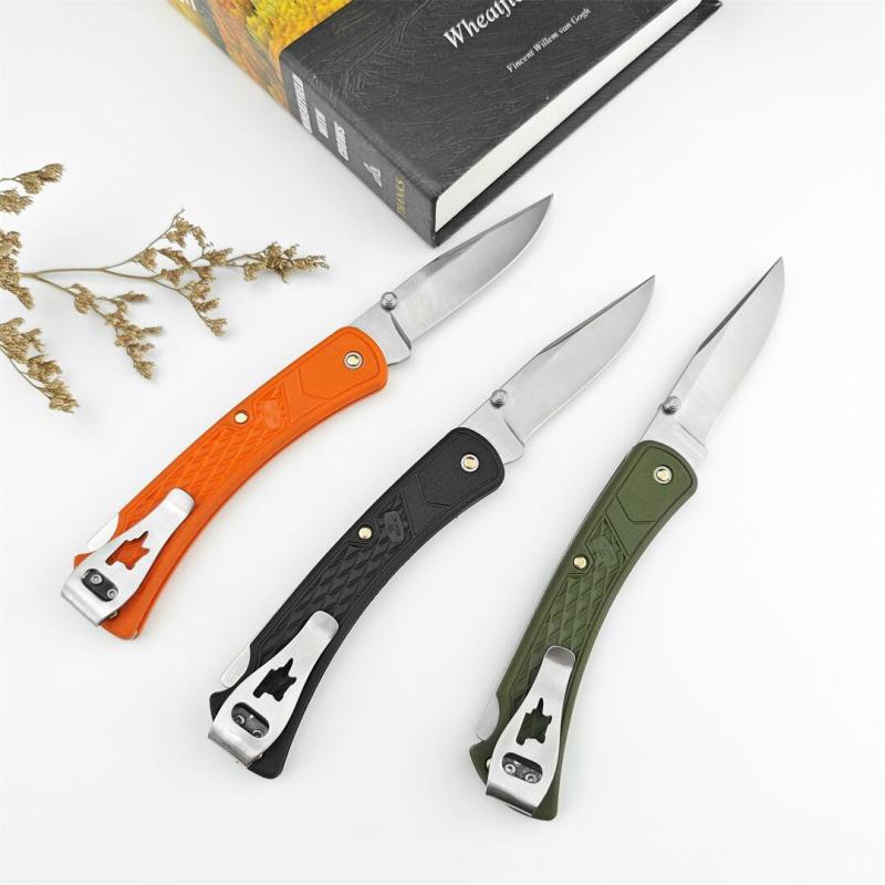 Buck 110 Slim Folding Hunter LT 3.15" 440c Plain Blade, Nylon Fiber Handles