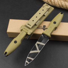 Extrema Ratio Roman Consul Tactical Fixed Blade Knife 4.72" N690 Black Blade, Forprene Handles