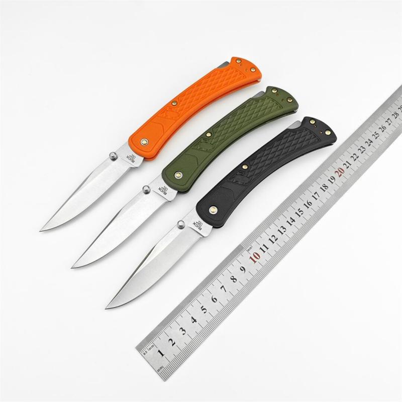 Buck 110 Slim Folding Hunter LT 3.15" 440c Plain Blade, Nylon Fiber Handles