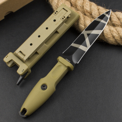 Extrema Ratio Roman Consul Tactical Fixed Blade Knife 4.72" N690 Black Blade, Forprene Handles