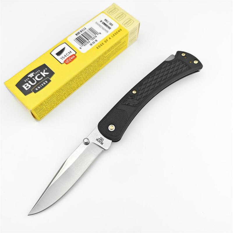 Buck 110 Slim Folding Hunter LT 3.15" 440c Plain Blade, Nylon Fiber Handles