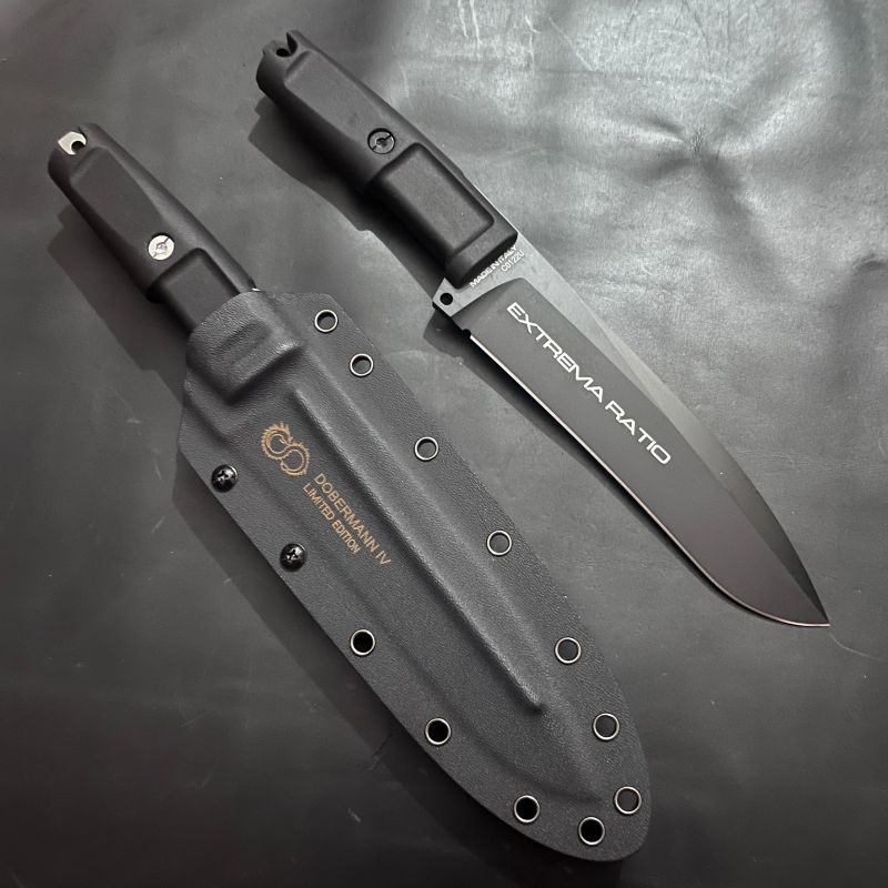 Extrema Ratio Dobermann IV Tactical 6.69" A8 Black Blade, Forprene Handles