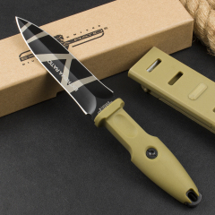 Extrema Ratio Roman Consul Tactical Fixed Blade Knife 4.72" N690 Black Blade, Forprene Handles