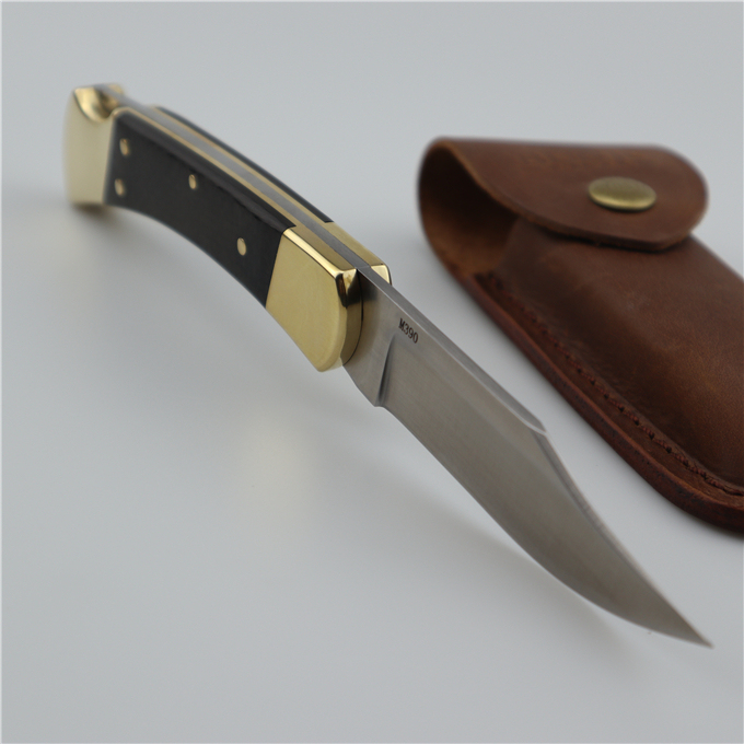 Buck 110 Limited Edition 50th Anniversary Lockback Folding Hunter Knife 3.35" M390 Satin Clip Point Blade, Carbon Fiber Handles