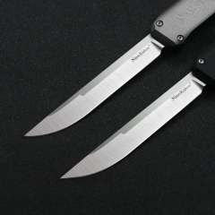 Slenderman SLM Knives Combat OTF Knife 3.34" CPM-D2 Satin Blade, T6-Aviation Aluminum Handles