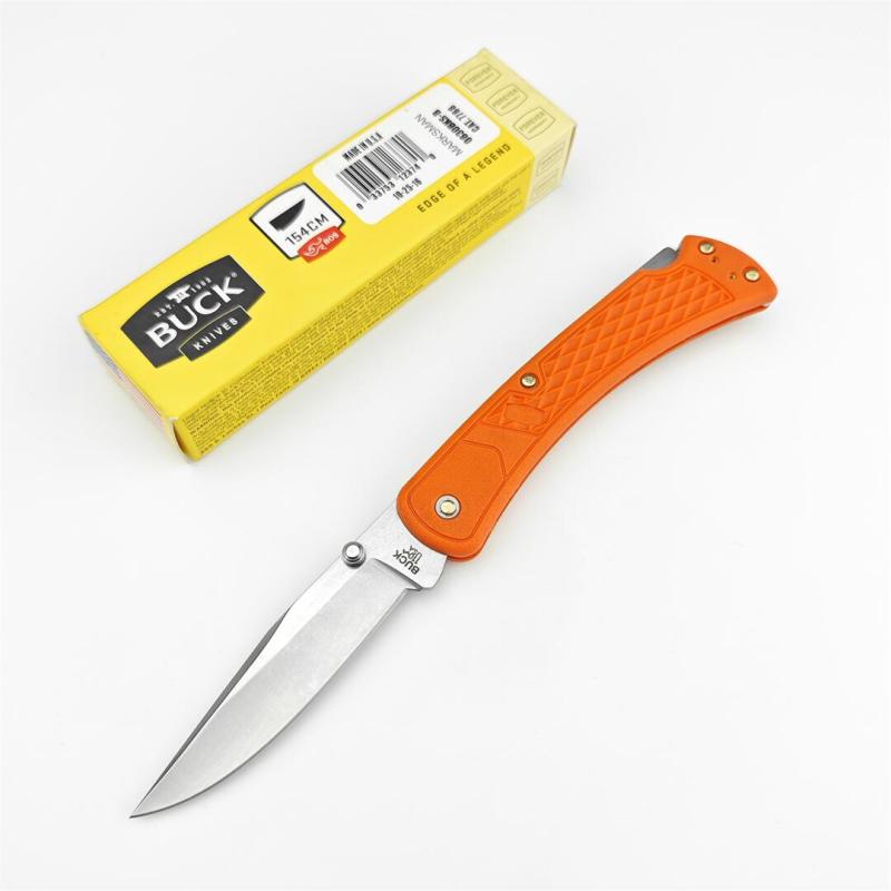 Buck 110 Slim Folding Hunter LT 3.15" 440c Plain Blade, Nylon Fiber Handles