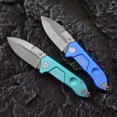 Extrema Ratio Rock FRAME Folding Knife 2.95" D2 Drop Combo Blade, T6-Aluminum Alloy Handles