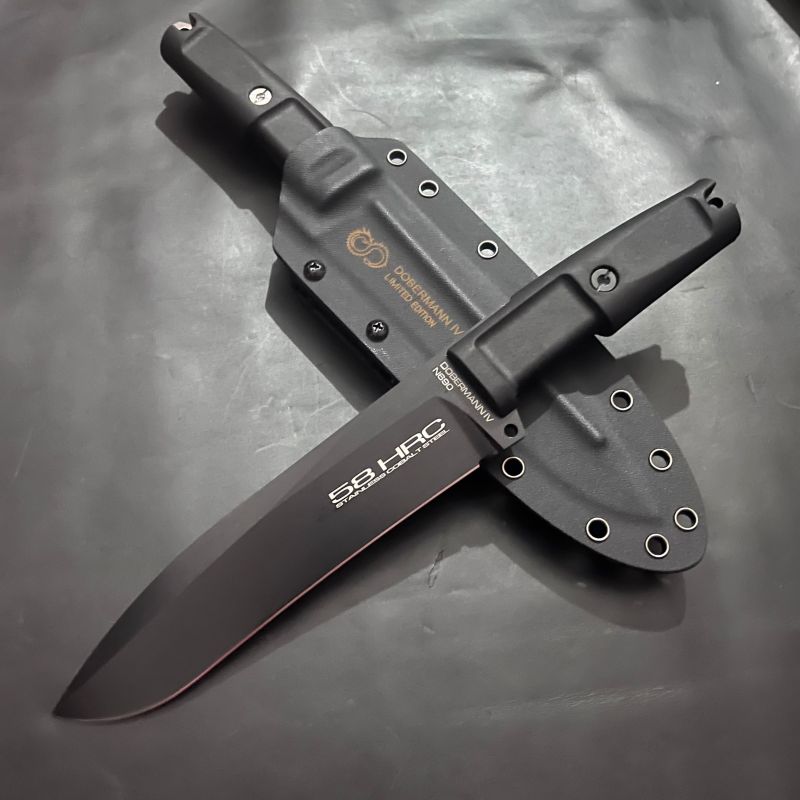 Extrema Ratio Dobermann IV Tactical 6.69" A8 Black Blade, Forprene Handles