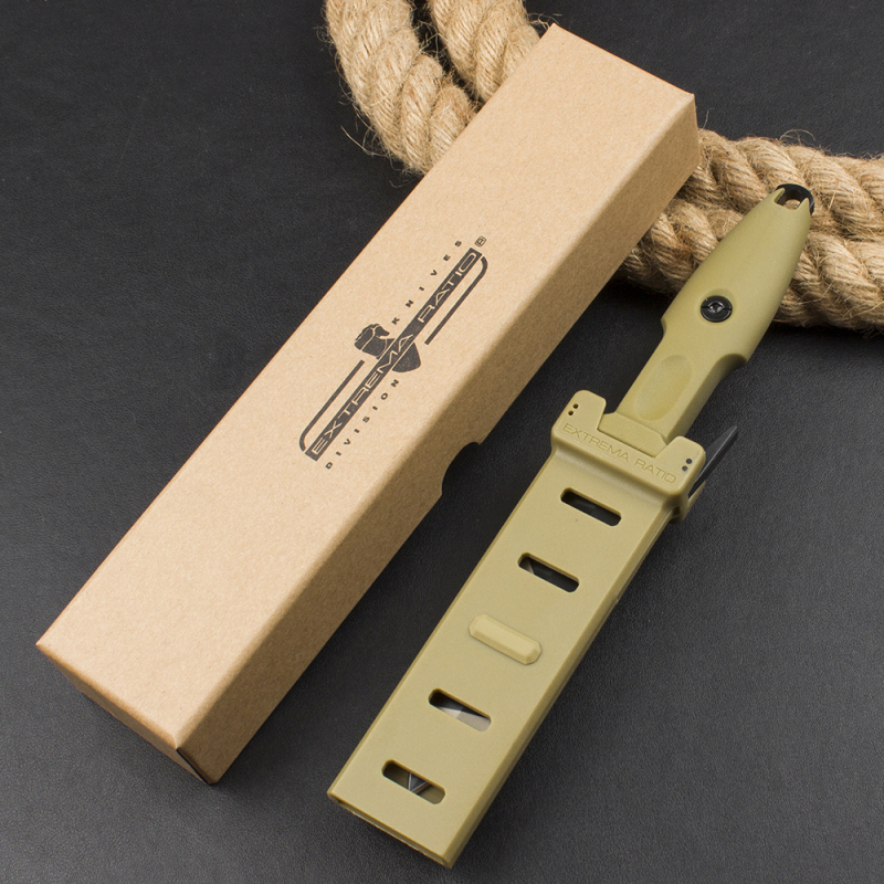 Extrema Ratio Roman Consul Tactical Fixed Blade Knife 4.72" N690 Black Blade, Forprene Handles