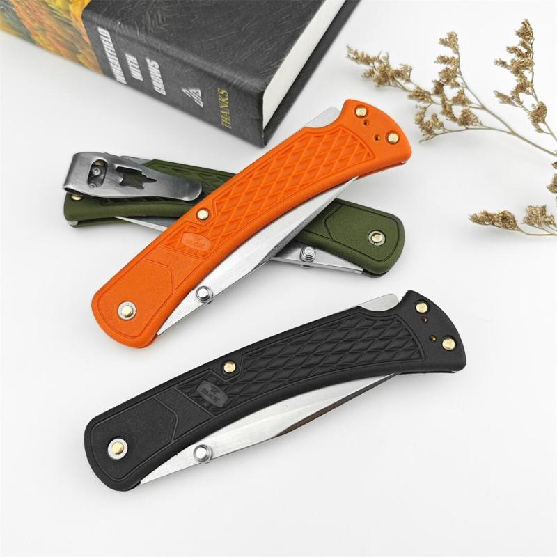 Buck 110 Slim Folding Hunter LT 3.15" 440c Plain Blade, Nylon Fiber Handles