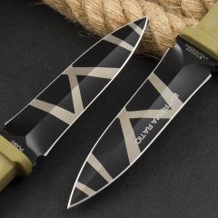 Extrema Ratio Roman Consul Tactical Fixed Blade Knife 4.72" N690 Black Blade, Forprene Handles