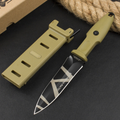 Extrema Ratio Roman Consul Tactical Fixed Blade Knife 4.72" N690 Black Blade, Forprene Handles