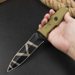 Extrema Ratio Roman Consul Tactical Fixed Blade Knife 4.72" N690 Black Blade, Forprene Handles
