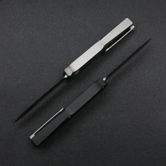 Slenderman SLM Knives Combat OTF Knife 3.34" CPM-D2 Satin Blade, T6-Aviation Aluminum Handles