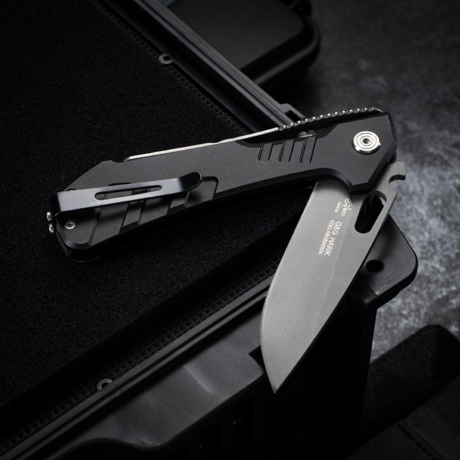 BK 830BKSSLS Folding Knife 9Cr13mov Blade Hunter,Aluminum Handle