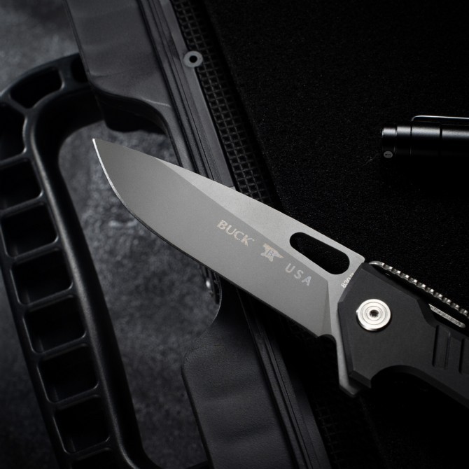 BK 830BKSSLS Folding Knife 9Cr13mov Blade Hunter,Aluminum Handle